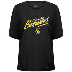 Milwaukee Brewers Levelwear Women's Bloom Sizzle T-Shirt for sale