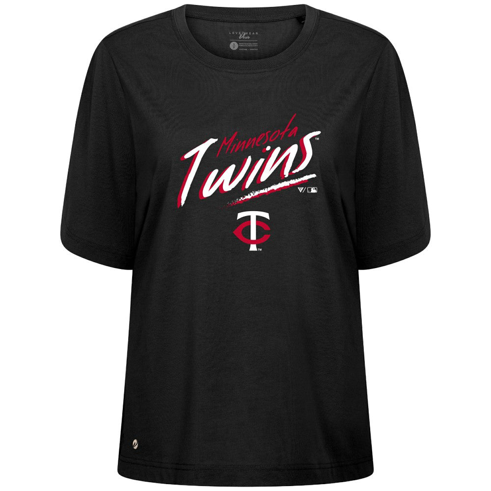 Minnesota Twins Levelwear Women's Bloom Sizzle T-Shirt Outlet