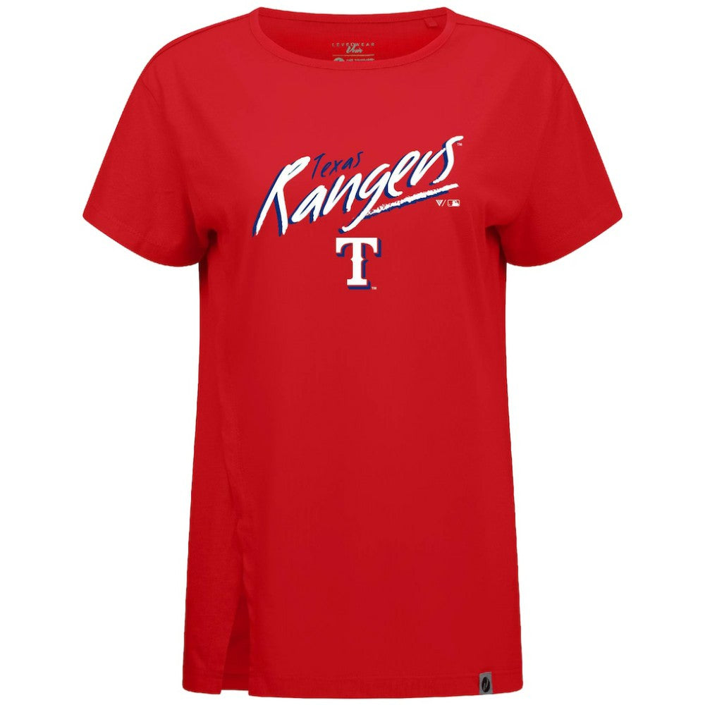 Texas Rangers Levelwear Women's Influx Sizzle T-Shirt Discount