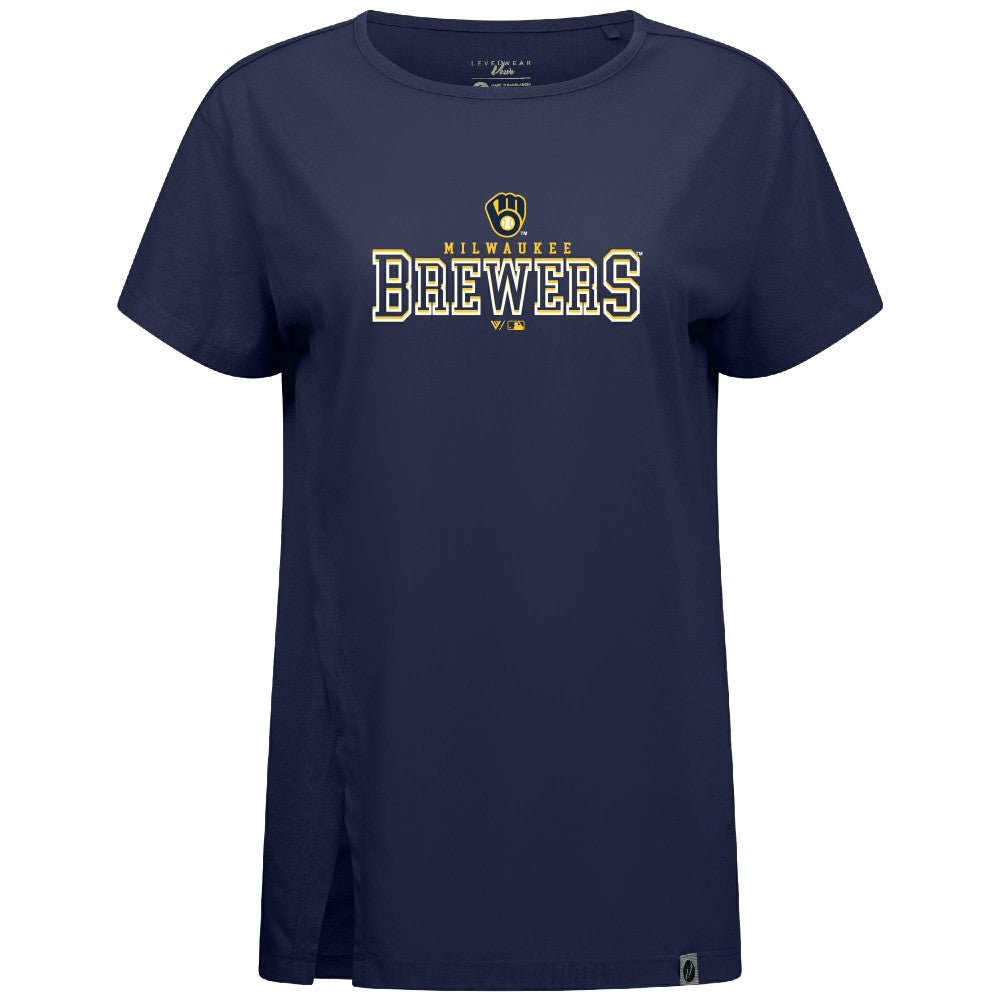 Milwaukee Brewers Levelwear Women's Influx Journey T-Shirt Outlet