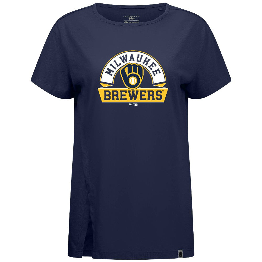 Milwaukee Brewers Levelwear Women's Influx Banner Arch T-Shirt Online