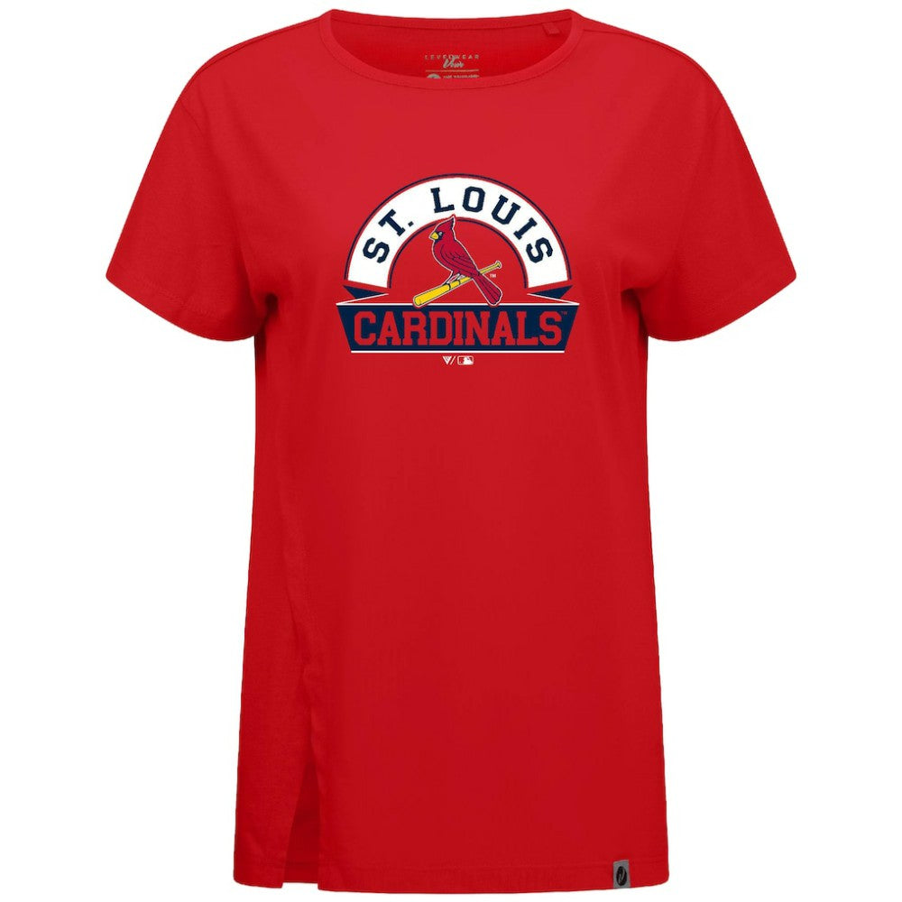 St. Louis Cardinals Levelwear Women's Influx Banner Arch T-Shirt Outlet