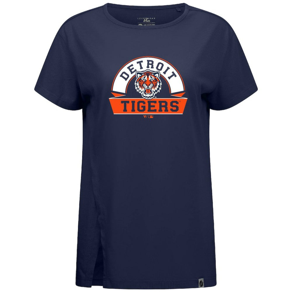 Detroit Tigers Levelwear Women's Influx Banner Arch T-Shirt Outlet