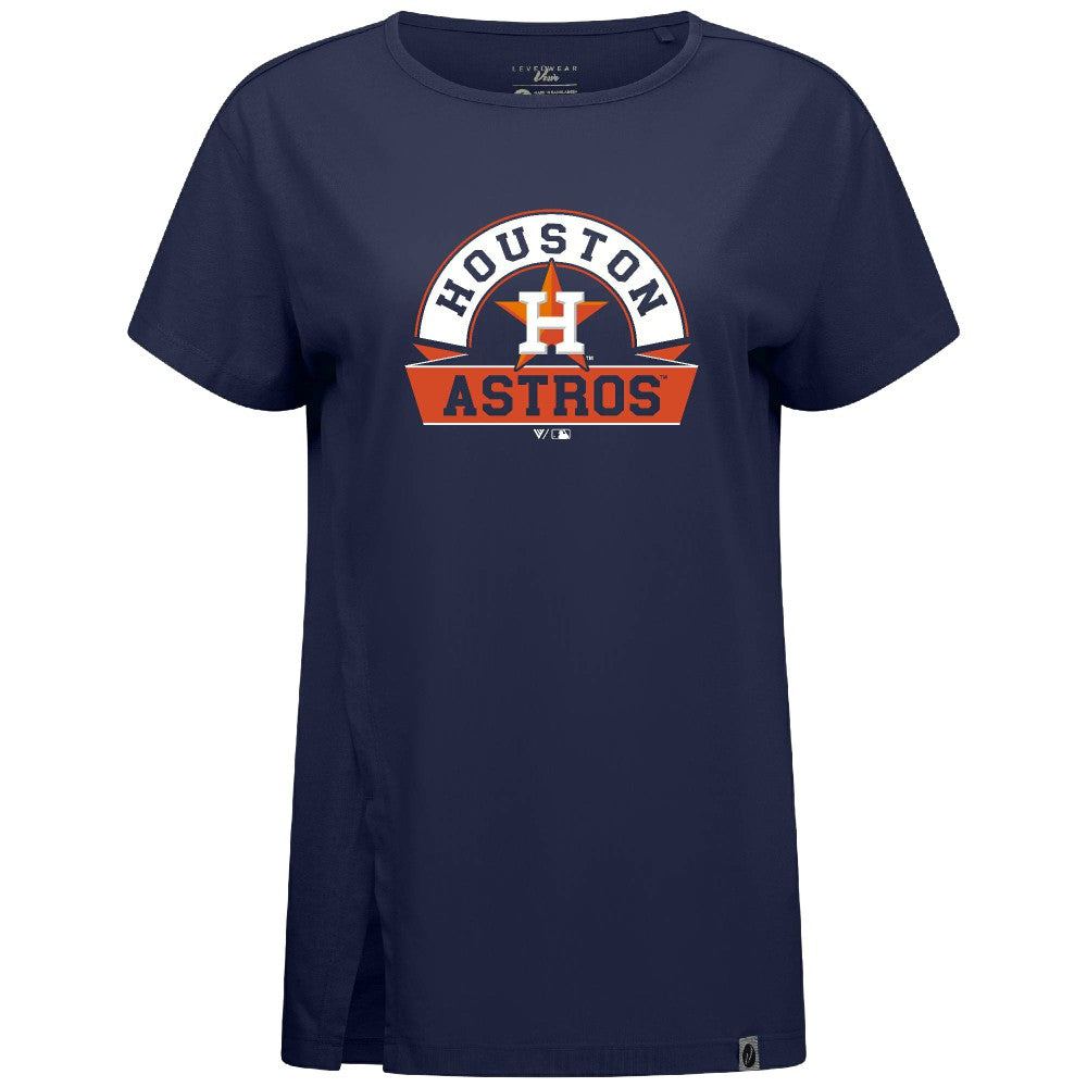 Houston Astros Levelwear Women's Influx Banner Arch T-Shirt Outlet