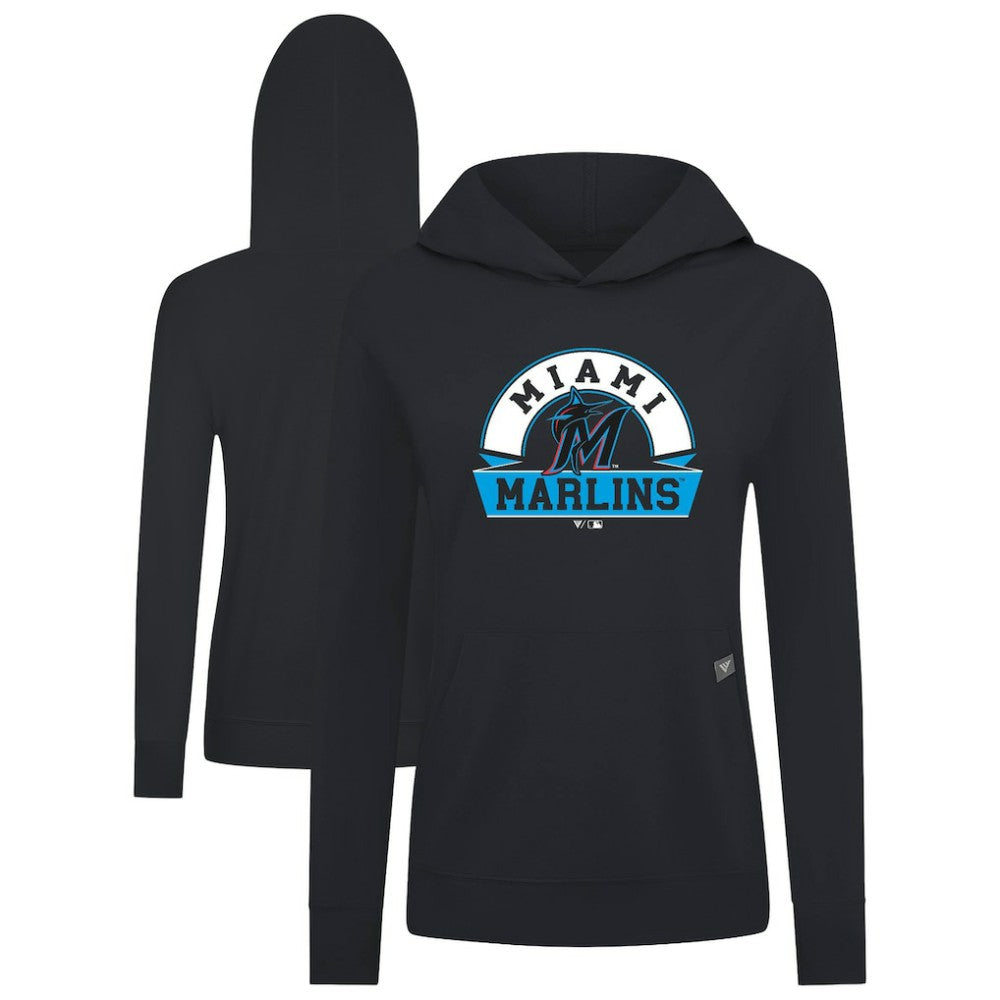 Miami Marlins Levelwear Women's Relay Banner Arch Long Sleeve T-Shirt Hoodie Sale