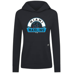 Miami Marlins Levelwear Women's Relay Banner Arch Long Sleeve T-Shirt Hoodie Sale