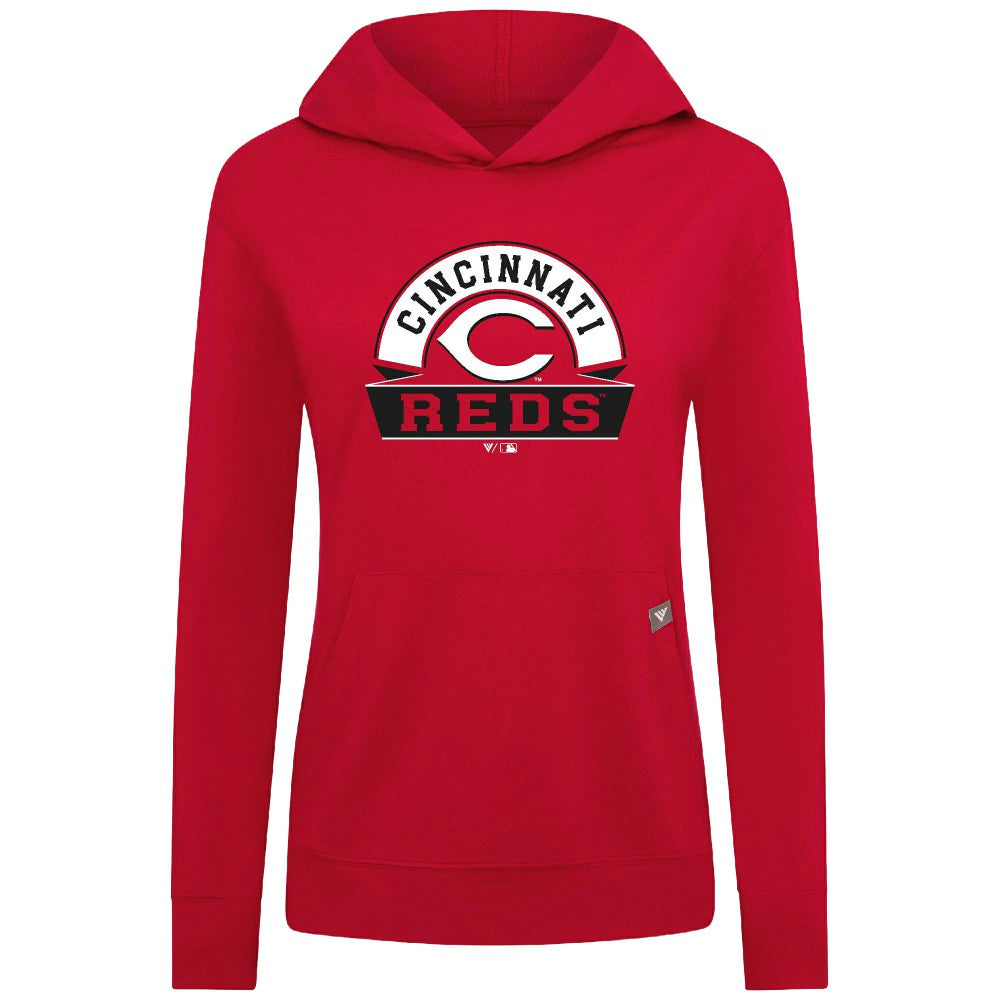 Cincinnati Reds Levelwear Women's Relay Banner Arch Long Sleeve T-Shirt Hoodie Discount