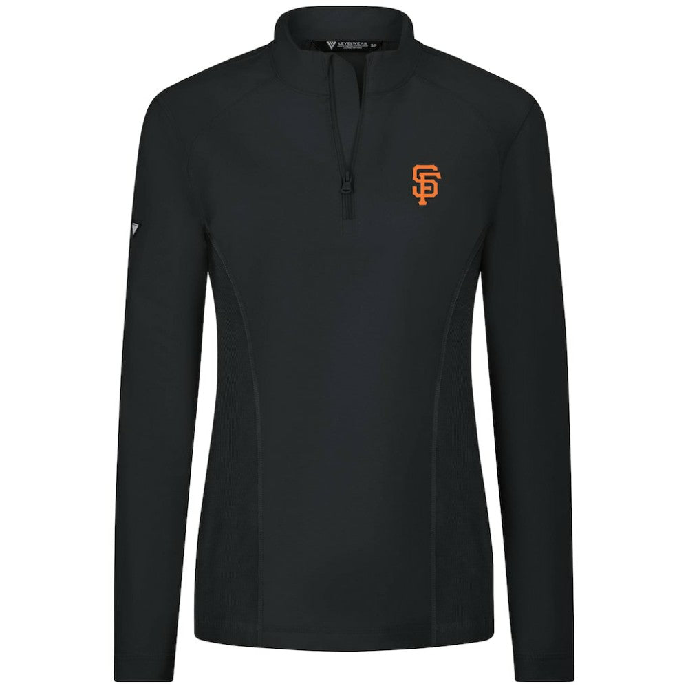 San Francisco Giants Levelwear Women's Upright Insignia 2.0 Quarter-Zip Tri-Blend Top Outlet