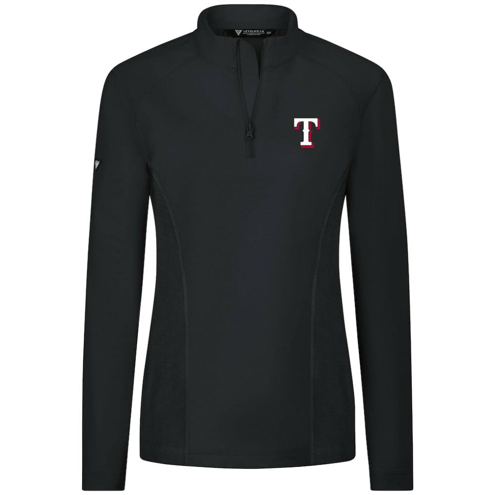 Texas Rangers Levelwear Women's Upright Insignia 2.0 Quarter-Zip Tri-Blend Top for sale