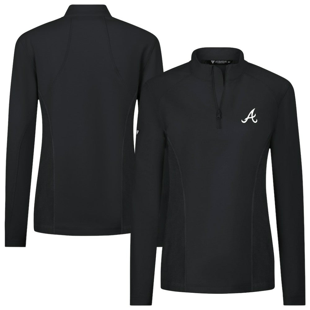 Atlanta Braves Levelwear Women's Upright Insignia 2.0 Quarter-Zip Tri-Blend Top Online