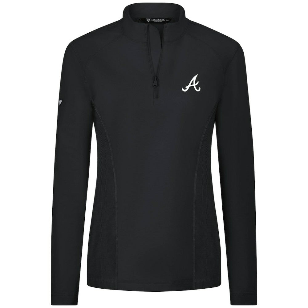 Atlanta Braves Levelwear Women's Upright Insignia 2.0 Quarter-Zip Tri-Blend Top Online