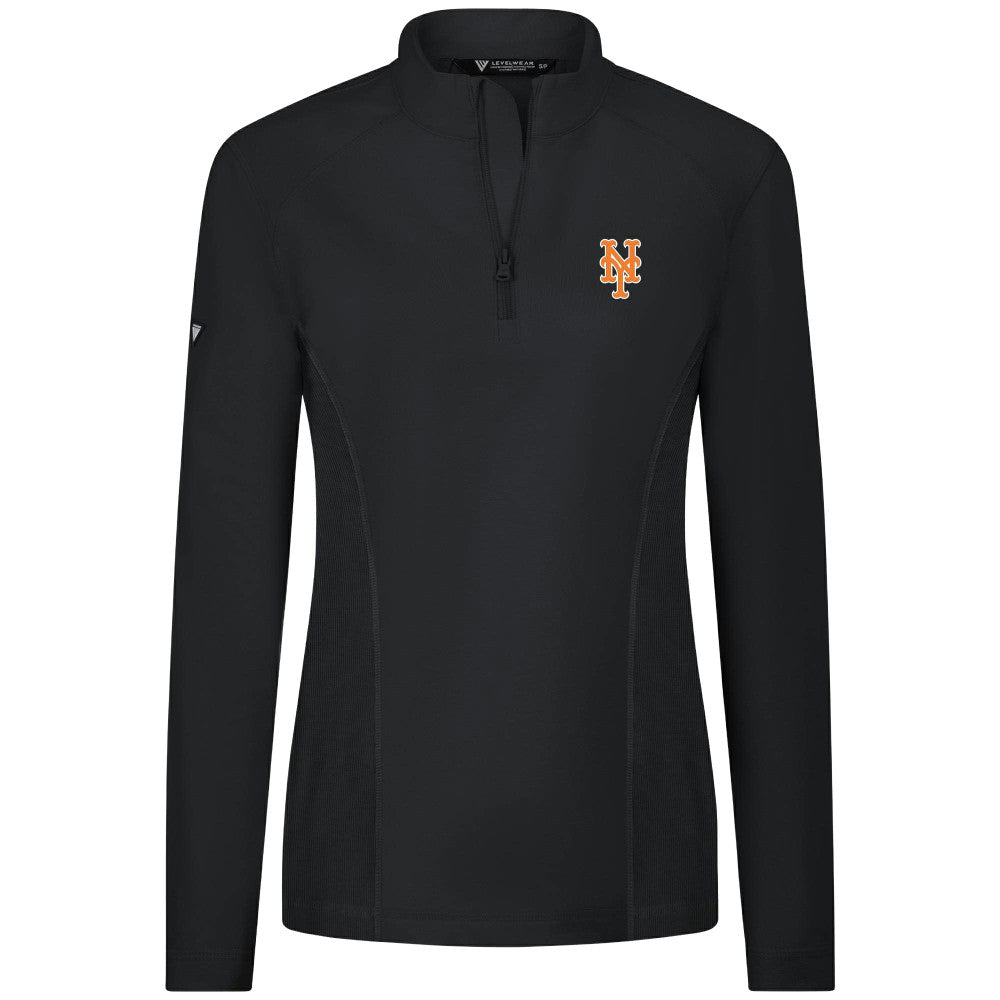 New York Mets Levelwear Women's Upright Insignia 2.0 Quarter-Zip Tri-Blend Top Near Me