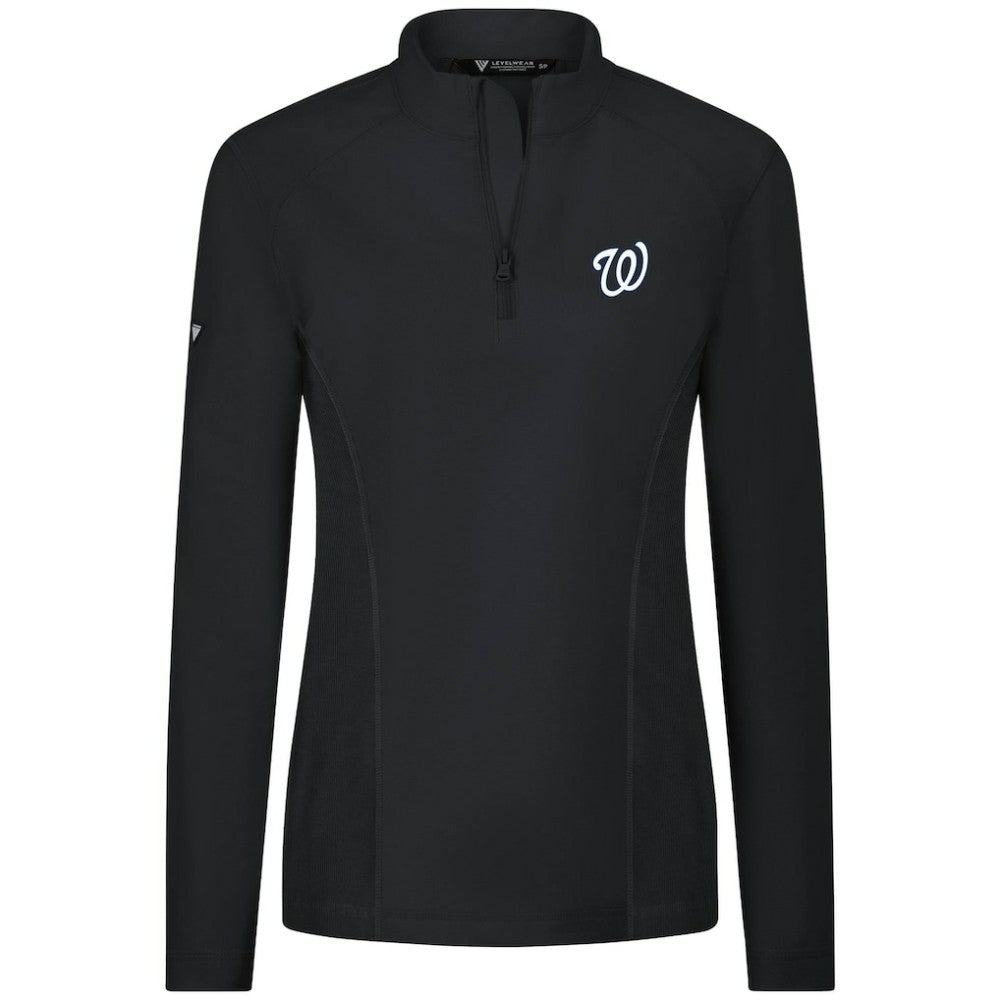 Washington Nationals Levelwear Women's Upright Insignia 2.0 Quarter-Zip Tri-Blend Top Near Me