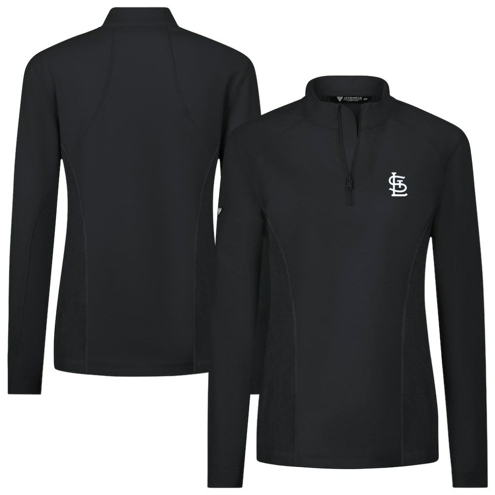 St. Louis Cardinals Levelwear Women's Upright Insignia 2.0 Quarter-Zip Tri-Blend Top Online