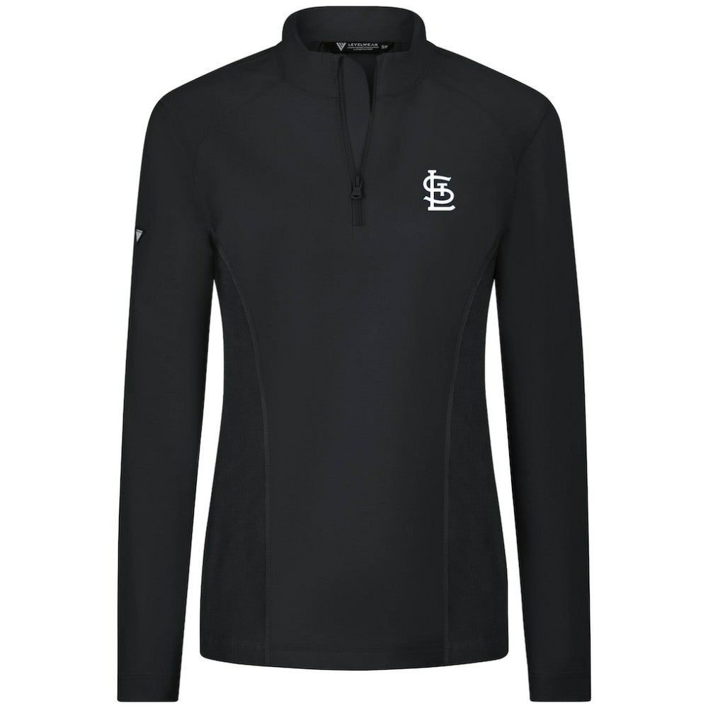 St. Louis Cardinals Levelwear Women's Upright Insignia 2.0 Quarter-Zip Tri-Blend Top Online