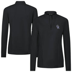 Colorado Rockies Levelwear Women's Upright Insignia 2.0 Quarter-Zip Tri-Blend Top for sale