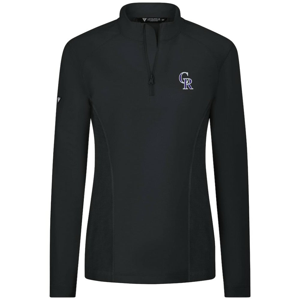 Colorado Rockies Levelwear Women's Upright Insignia 2.0 Quarter-Zip Tri-Blend Top for sale