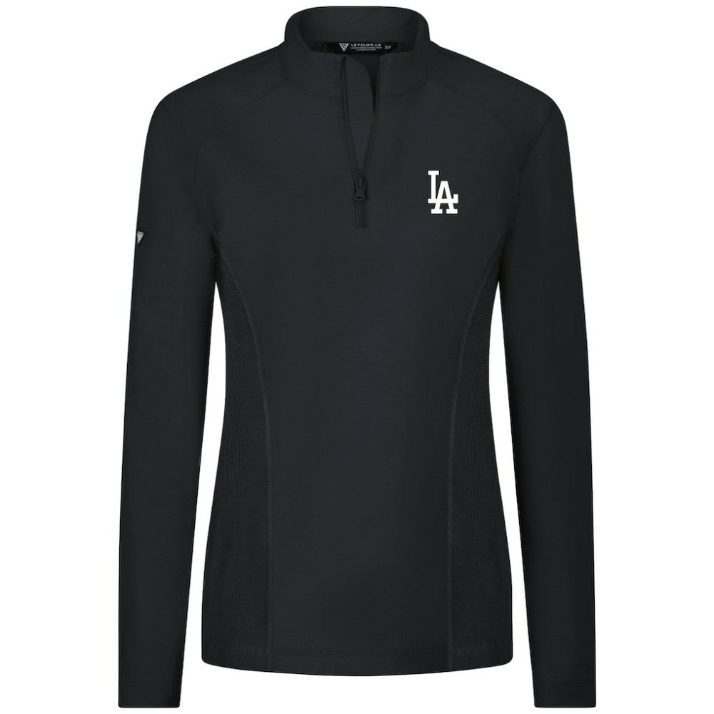 Los Angeles Dodgers Levelwear Women's Upright Insignia 2.0 Quarter-Zip Tri-Blend Top Sale