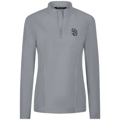 San Diego Padres Levelwear Women's Upright Insignia 2.0 Quarter-Zip Tri-Blend Top Sale