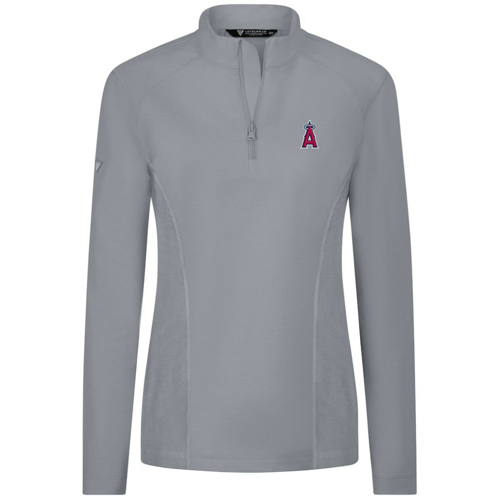 Los Angeles Angels Levelwear Women's Upright Insignia 2.0 Quarter-Zip Tri-Blend Top Online