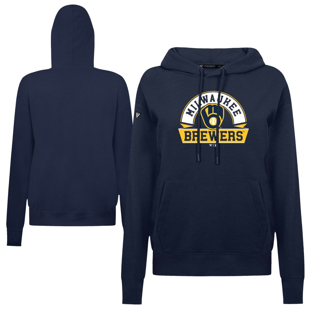 Milwaukee Brewers Levelwear Women's Adorn Banner Arch Hoodie Near Me