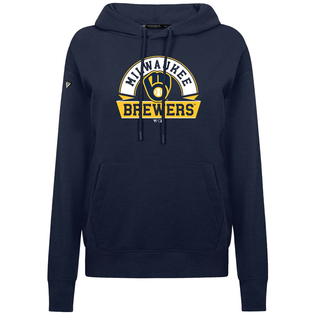 Milwaukee Brewers Levelwear Women's Adorn Banner Arch Hoodie Near Me