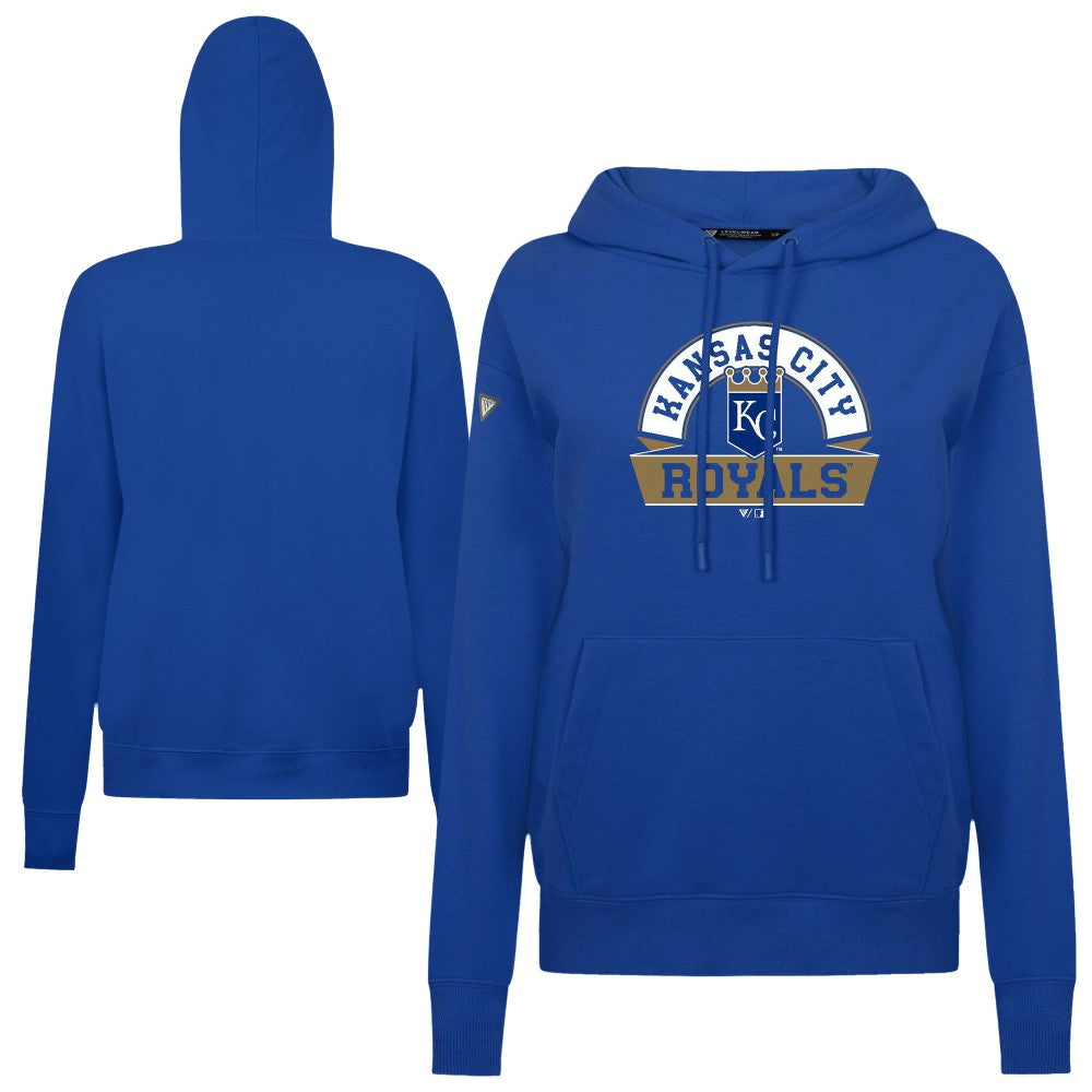 Kansas City Royals Levelwear Women's Adorn Banner Arch Hoodie Outlet