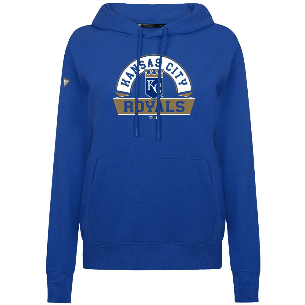 Kansas City Royals Levelwear Women's Adorn Banner Arch Hoodie Outlet