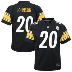 Kaleb Johnson Pittsburgh Steelers Youth Team Game Jersey - Black - Nike