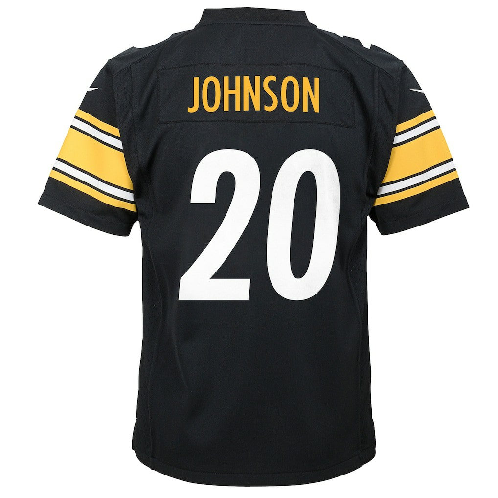 Kaleb Johnson Pittsburgh Steelers Youth Team Game Jersey - Black - Nike