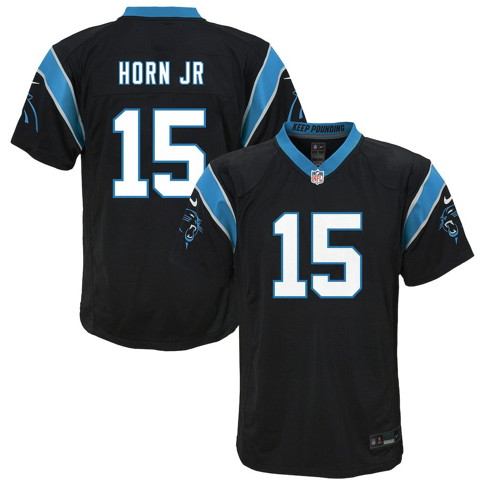 Jimmy Horn Jr. Carolina Panthers Youth Team Game Jersey - Black - Nike
