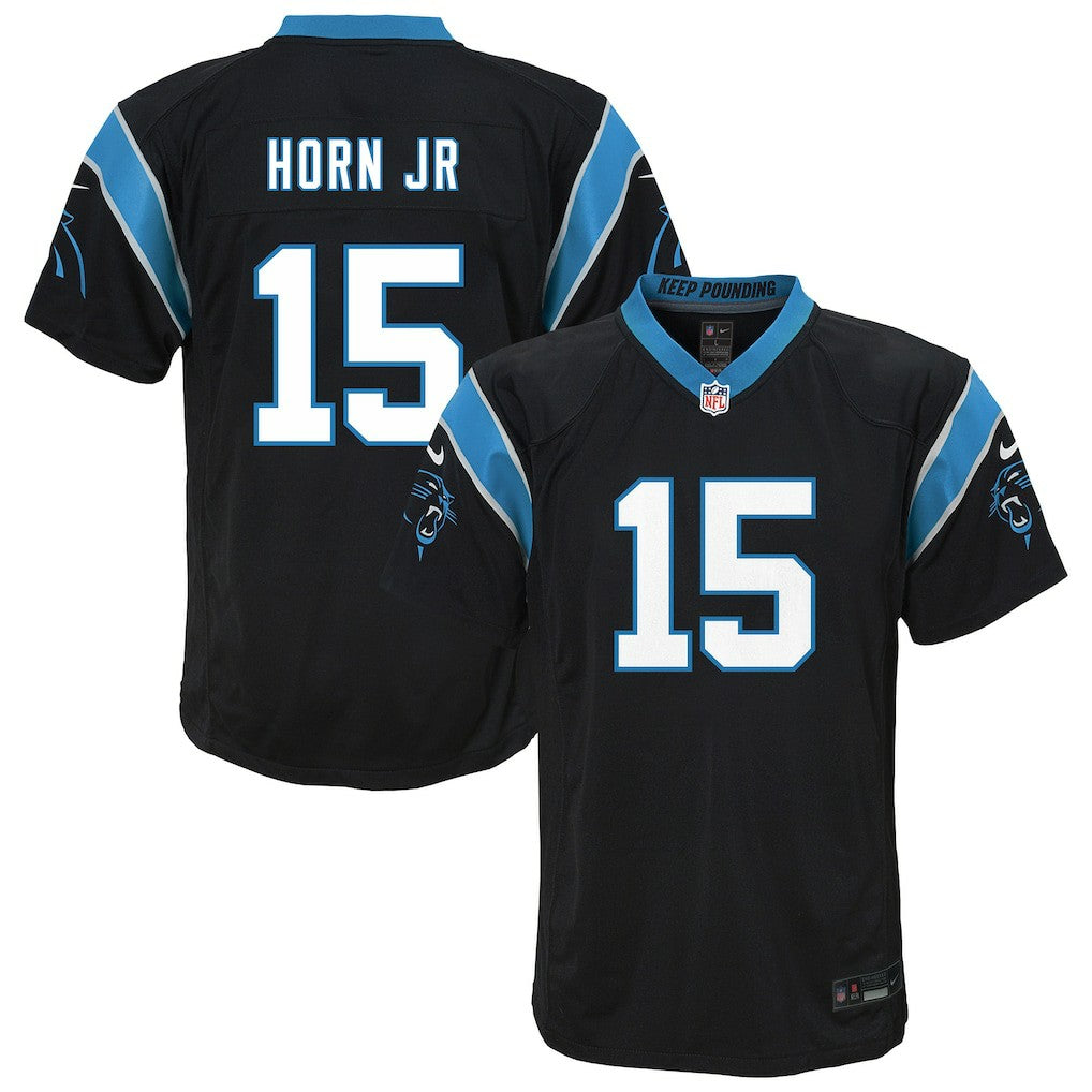 Jimmy Horn Jr. Carolina Panthers Youth Team Game Jersey - Black - Nike