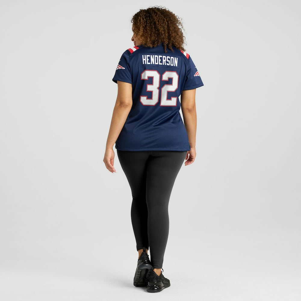TreVeyon Henderson New England Patriots Women's Game Jersey - Navy - Nike