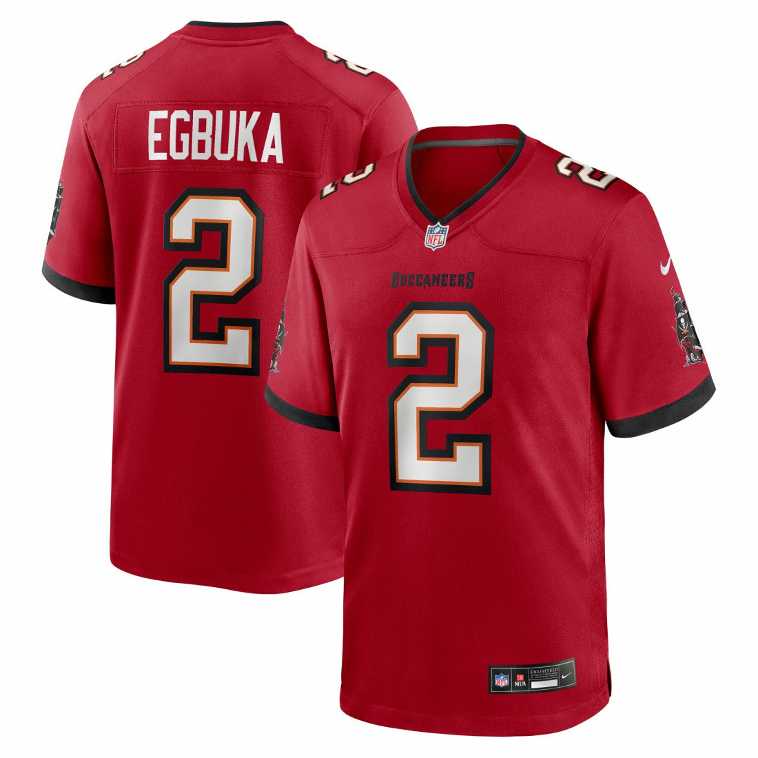 Emeka Egbuka Tampa Bay Buccaneers Team Game Jersey - Red - Nike