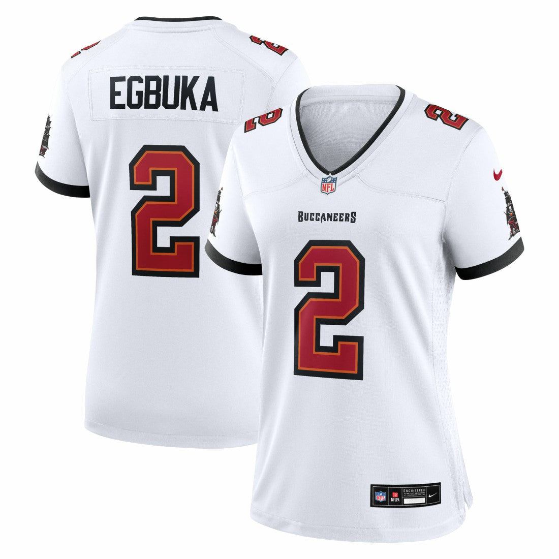 Emeka Egbuka Tampa Bay Buccaneers Women's Game Jersey - White - Nike
