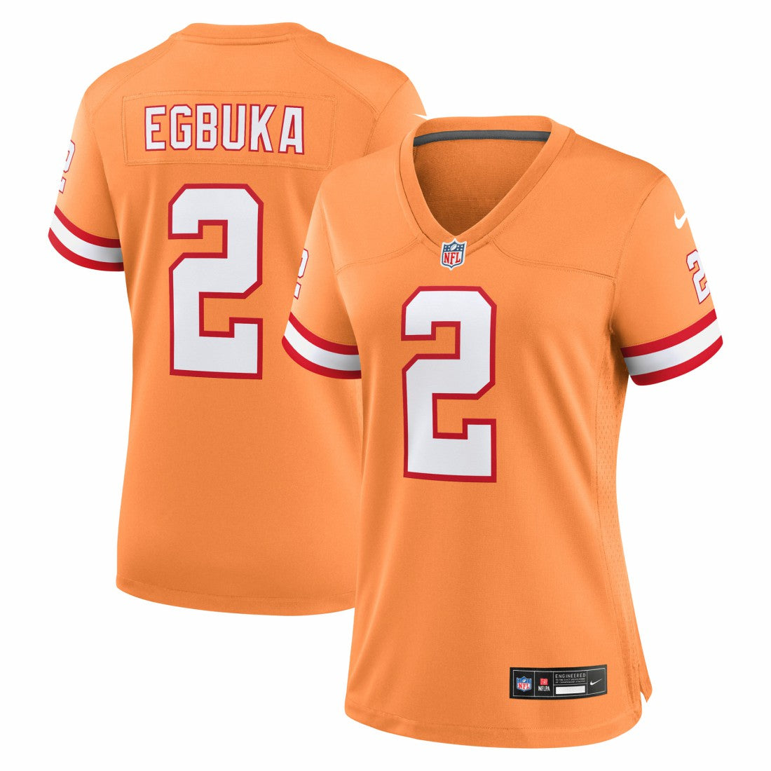 Emeka Egbuka Tampa Bay Buccaneers Women's Alternate 2 Game Jersey - Creamsicle - Nike