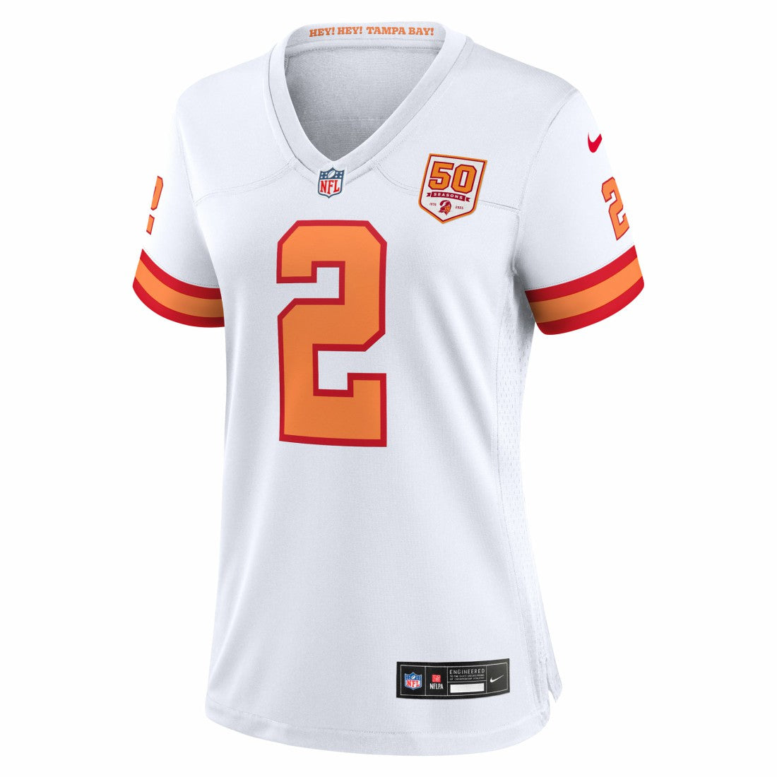 Emeka Egbuka '76 Tampa Bay Buccaneers Women's Alternate 50th Season Game Jersey - White - Nike