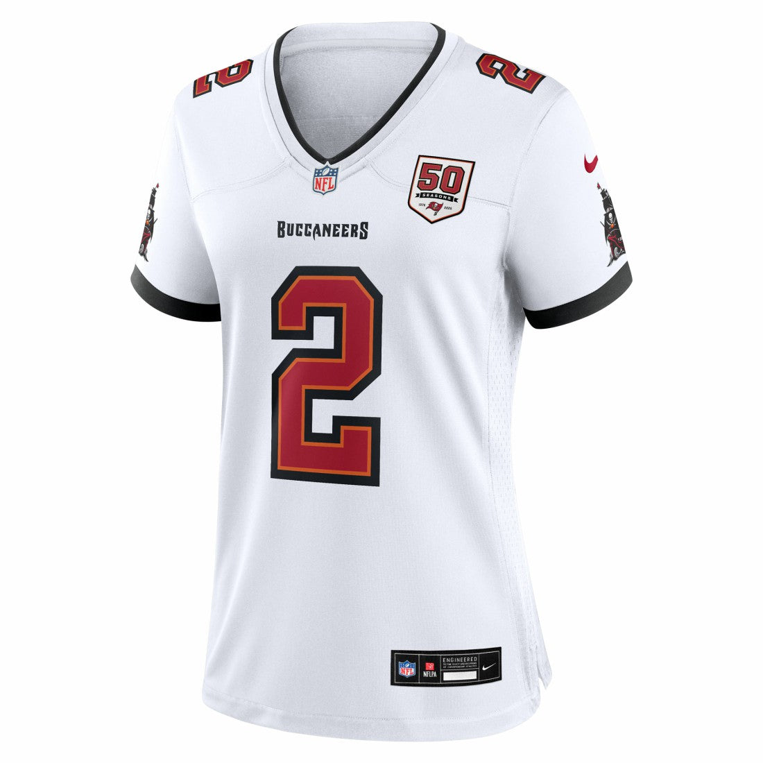 Emeka Egbuka Tampa Bay Buccaneers Women's 50th Season Game Jersey - White - Nike