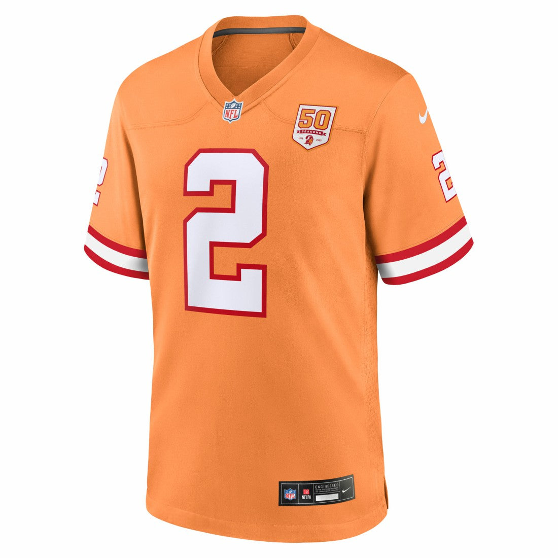 Emeka Egbuka Tampa Bay Buccaneers Alternate 2 50th Season Game Jersey - Creamsicle - Nike