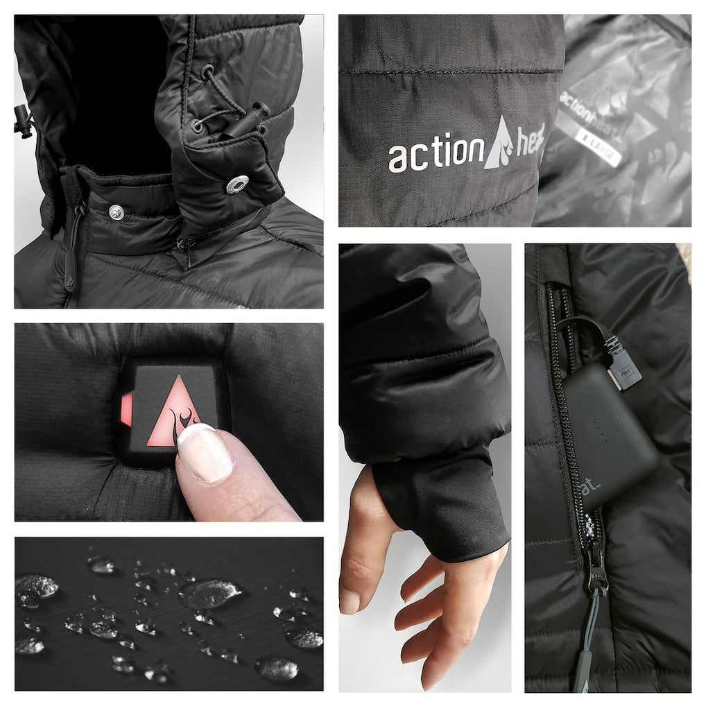 Washington Commanders ActionHeat 5V Battery Heated Full-Zip Hoodie Puffer Jacket - Black - NFL
