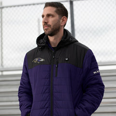 Baltimore Ravens ActionHeat 5V Battery Heated Full-Zip Hoodie Puffer Jacket - Purple - NFL