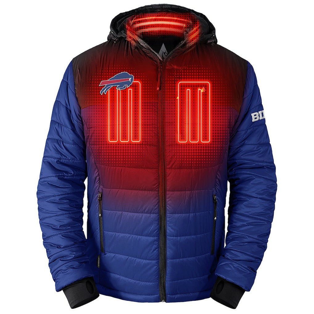Buffalo Bills ActionHeat 5V Battery Heated Colorblock Full-Zip Puffer Jacket - Black/Royal - NFL