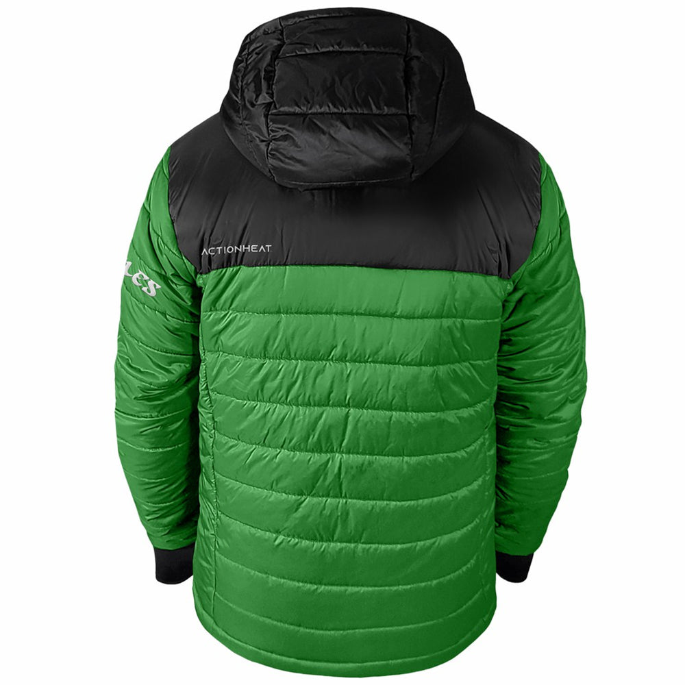 Philadelphia Eagles ActionHeat 5V Battery Heated Colorblock Full-Zip Puffer Jacket - Black/Kelly Green - NFL