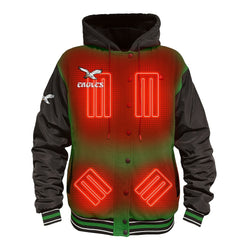Philadelphia Eagles ActionHeat 5V Battery Heated Full-Snap Varsity Jacket - Kelly Green/Black - NFL