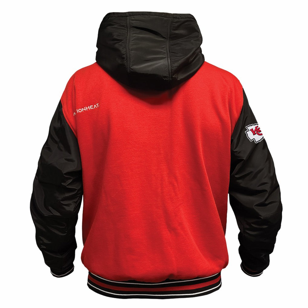 Kansas City Chiefs ActionHeat 5V Battery Heated Full-Snap Varsity Jacket - Red/Black - NFL