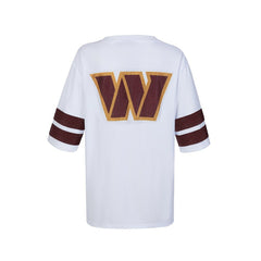 Washington Commanders Cuce Women's Rhinestone V-Neck Tunic - White - NFL