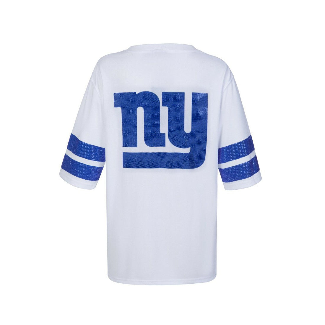 New York Giants Cuce Women's Rhinestone V-Neck Tunic - White - NFL