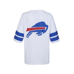 Buffalo Bills Cuce Women's Rhinestone V-Neck Tunic - White - NFL