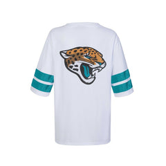 Jacksonville Jaguars Cuce Women's Rhinestone V-Neck Tunic - White - NFL
