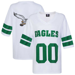 Philadelphia Eagles Cuce Women's Rhinestone V-Neck Tunic - White - NFL